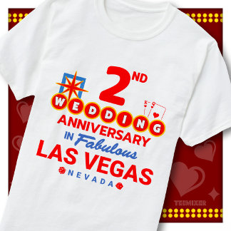 2nd Wedding Anniversary Fabulous Las Vegas Couple T-Shirt