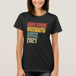 2nd Wedding Anniversary for Him Awesome Husband Si T-Shirt