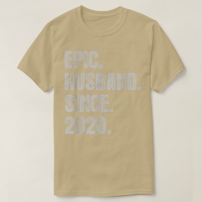 2nd Wedding Anniversary For Him Epic Husband Since T-Shirt (Design Front)