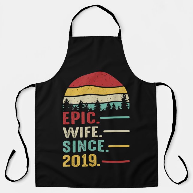 2nd Wedding Anniversary Gift for Her Epic Wife Apron (Front)
