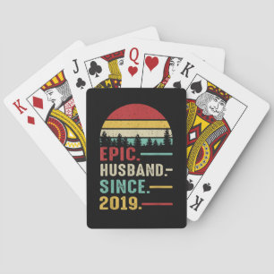 2nd Wedding Anniversary Gift for Him Epic Husband Poker Cards