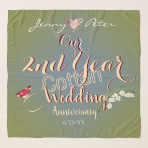 2nd Wedding Anniversary Lily of the Valley Scarf