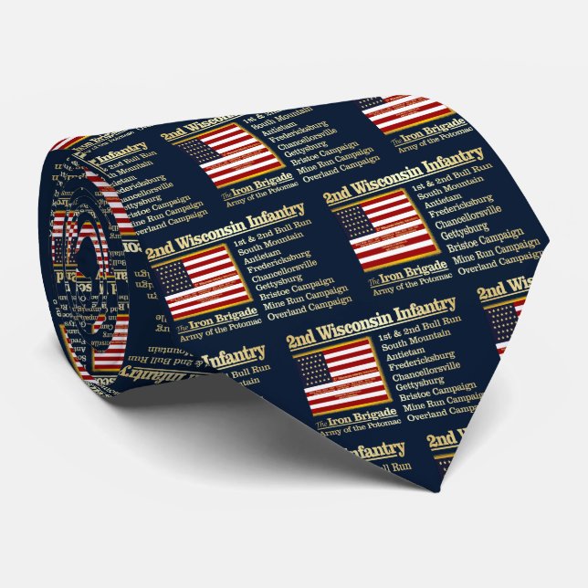 2nd Wisconsin Infantry (BH) Neck Tie (Rolled)