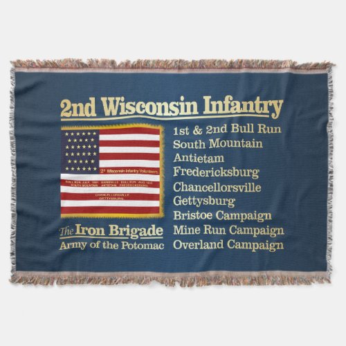 2nd Wisconsin Infantry BH  Throw Blanket