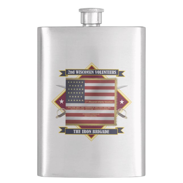2nd Wisconsin Volunteer Infantry Flask (Front)