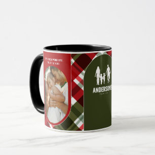 2Photo Plaid Red Green Clan Stewart Tartan Custom Mug