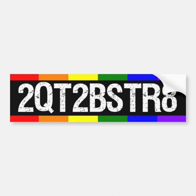 2QT2BSTR8 BUMPER STICKER (Front)