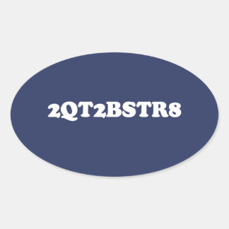 2QT2BSTR8 OVAL STICKER