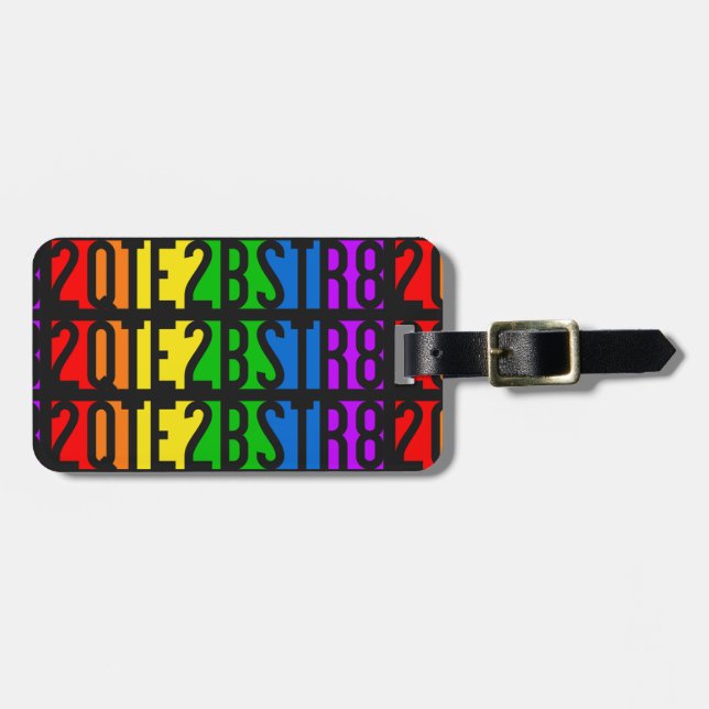 2QTE2BSTR8 custom luggage tag (Front Horizontal)