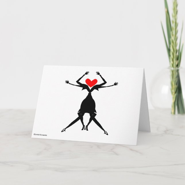 2WomenDancing Holiday Card (Front)