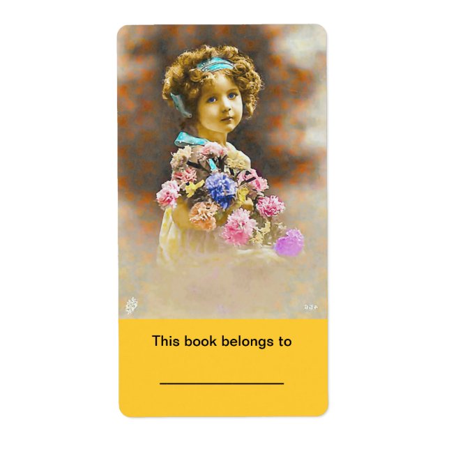 2x3 3/4" Bookplate (ex libris) Stickers Vintage (Front)
