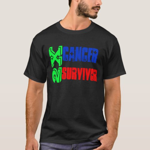 2X Cancer Survivor _ Customizable T _ Dark T_Shirt