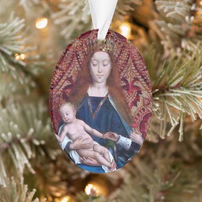 2x Enthroned Madonna and Child (detail; M 070) Ornament (Tree)