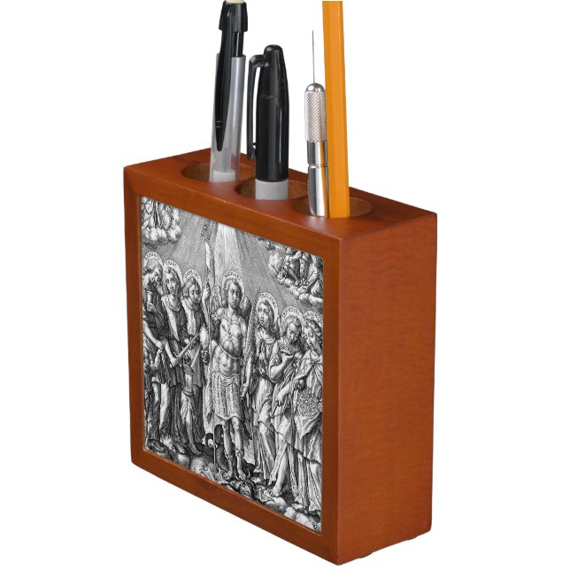 2x The Seven Archangels (M 034; Engraving) Desk Organizer (In Situ)