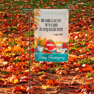 2xGive thanks to the Lord... (Psalm 106:1) Garden Flag