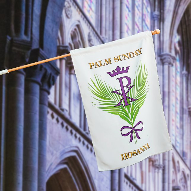 2xPalm Sunday HOSANNA  House Flag (Creator Uploaded)