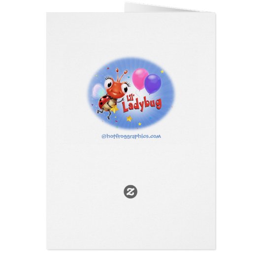2yrs Custom birthday card Little Ladybug range (Back)