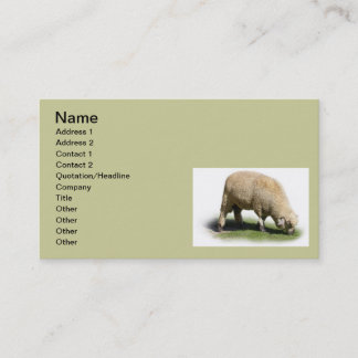 300_2A0019 SHEEP LAMB Grazing farm animals Business Card