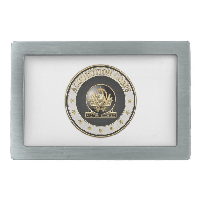 [300] Acquisition Corps (AAC) Regimental Insignia Belt Buckle (Front)