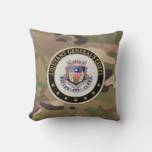 [300] AG Corps Regimental Insignia [3D] Throw Pillow