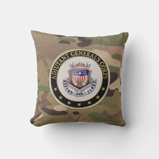 [300] AG Corps Regimental Insignia [3D] Throw Pillow (Front)