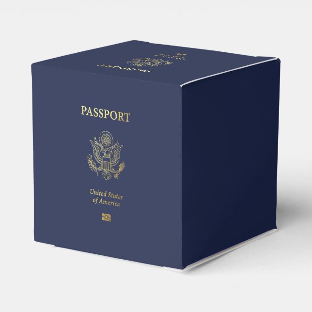 [300] American Passport Cover Favor Boxes (Back Side)