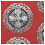 [300] Ancient Celtic Sacred Silver Knot Cross Fabric