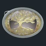 [300] Celtic Tree of Life [Gold] Oval Belt Buckle<br><div class="desc">Introducing “Sacred Symbols” Collection by C.7 Design Studio. Here you will find customizable products, featuring Celtic Tree of Life - an ancient symbol illustrating the idea that all life on earth is related. The tree of knowledge, connecting heaven and the underworld, and the tree of life, connecting all forms of...</div>