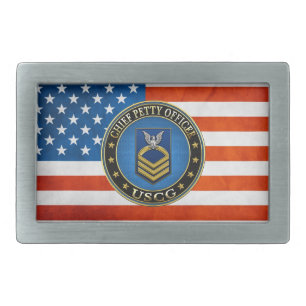 [300] CG: Chief Petty Officer (CPO) Rectangular Belt Buckle