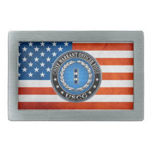 [300] CG: Chief Warrant Officer 4 (CWO4) Rectangular Belt Buckle