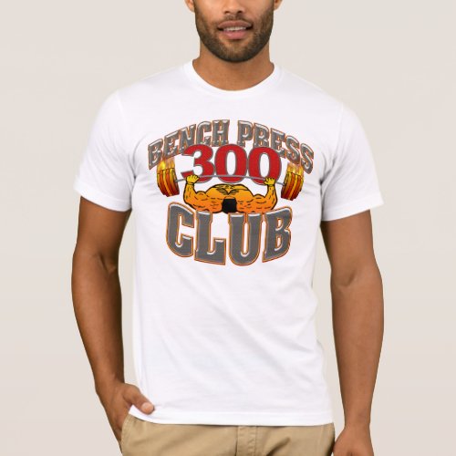 300 Club Bench Press Fitted T Shirt