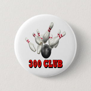 300 Club Bowling Button