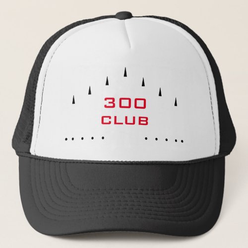 300 Club  Custom Color Bowling Lane Markings Trucker Hat