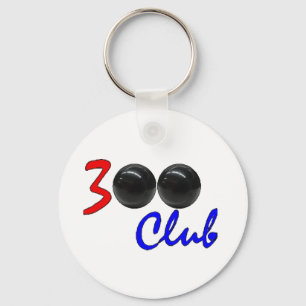 300 Club - Perfect Bowling Game Gift Keychain