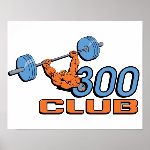 300 Club Weightlifting Poster