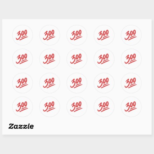 300 Emoji  Bowling Perfect Game Score Classic Round Sticker