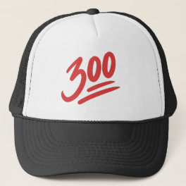 300 Emoji Bowling Perfect Game Score Trucker Hat