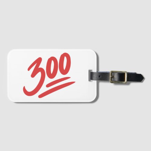 300 Emoji  Perfect Score Bowling Game Sports Luggage Tag