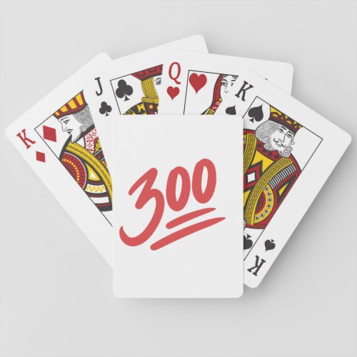 300 Emoji  Perfect Score Bowling Game Sports Playing Cards