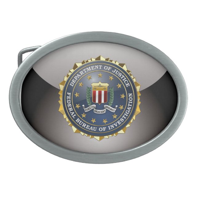 [300] FBI Special Edition Oval Belt Buckle (Front)