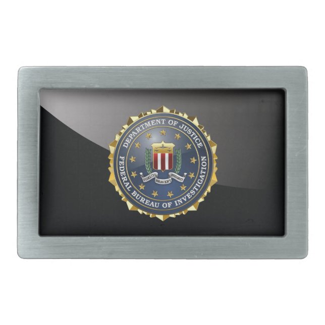 [300] FBI Special Edition Rectangular Belt Buckle (Front)