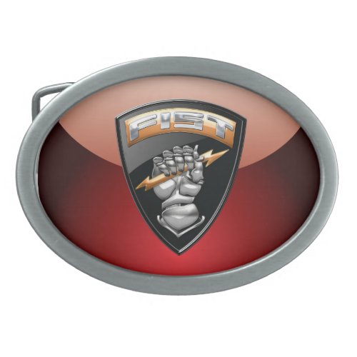 300 Forward Observer FIST Emblem Oval Belt Buckle