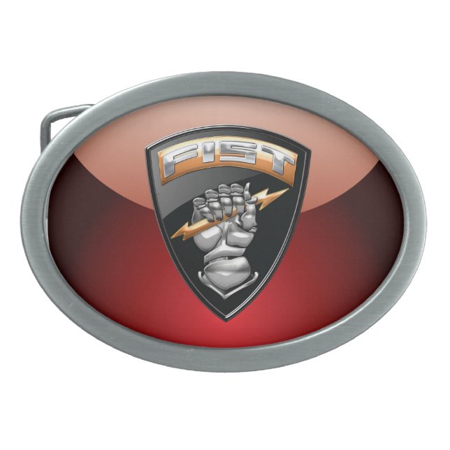 [300] Forward Observer (FIST) [Emblem] Oval Belt Buckle (Front)