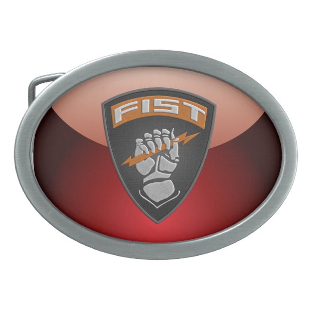 [300] Forward Observer (FIST) [Patch] Oval Belt Buckle (Front)