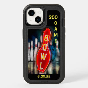 300 Game, Neon Bowling Sign with ball and pins. Ot OtterBox iPhone 14 Case