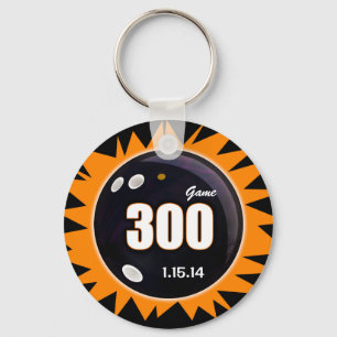 300 Game Orange & Black Keychain