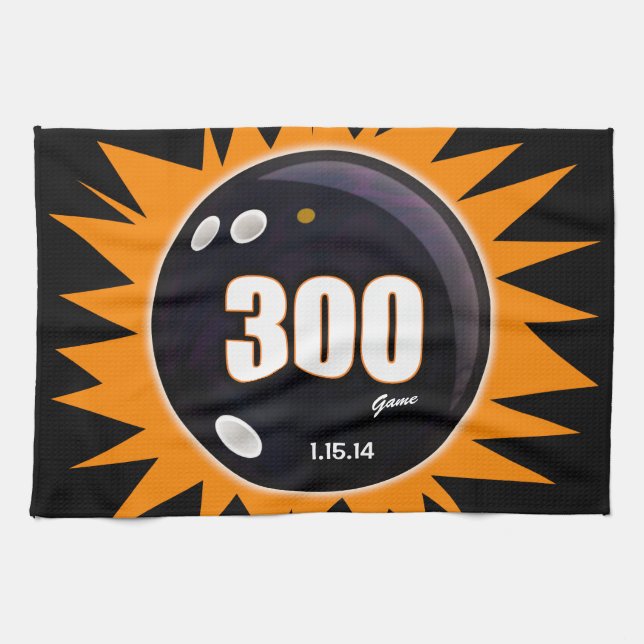 300 Game Orange & Black Towel (Horizontal)