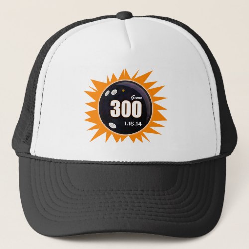 300 Game Orange  Black Trucker Hat