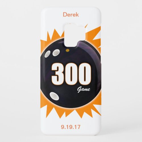 300 Game Orange  Black with name and date Case_Mate Samsung Galaxy S9 Case
