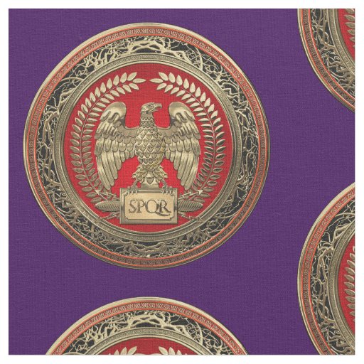 [300] Gold Roman Imperial Eagle Fabric